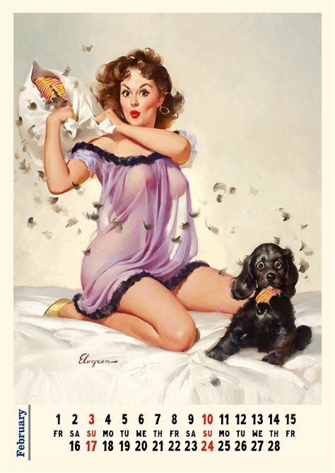 Gil Elvgren 2024 Calendar Google Chrome Joyan Courtnay