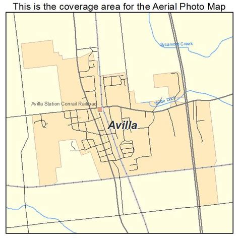 aerial photography map  avilla  indiana