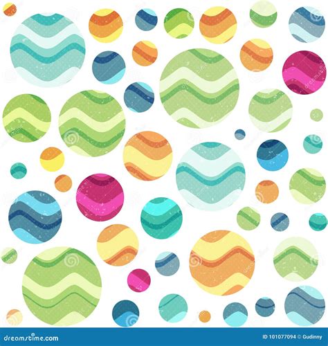 Colored Circle Seamless Pattern Stock Vector Illustration Of Pattern