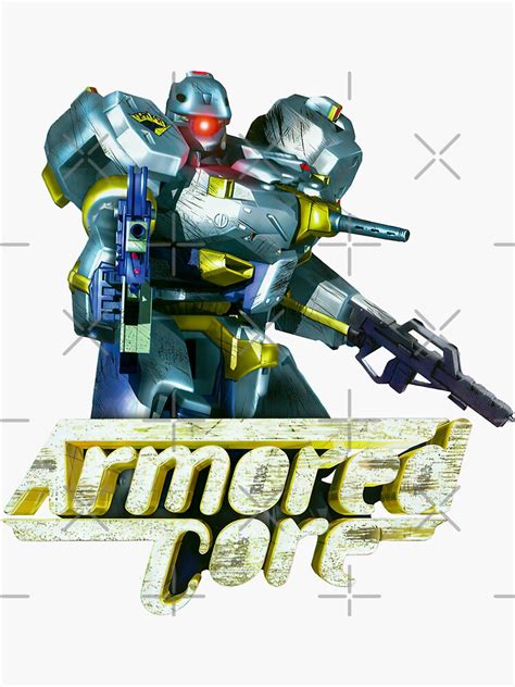 "Armored Core 1 - Ps1 - Cover " Sticker for Sale by Mecha-Art | Redbubble