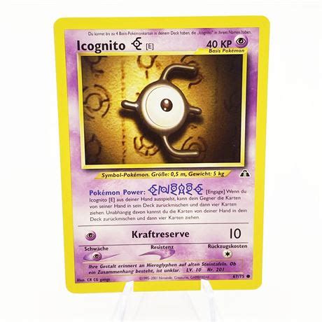 Whole Hog Online Auctions 1995 2000 German Icgnito Pokemon Card