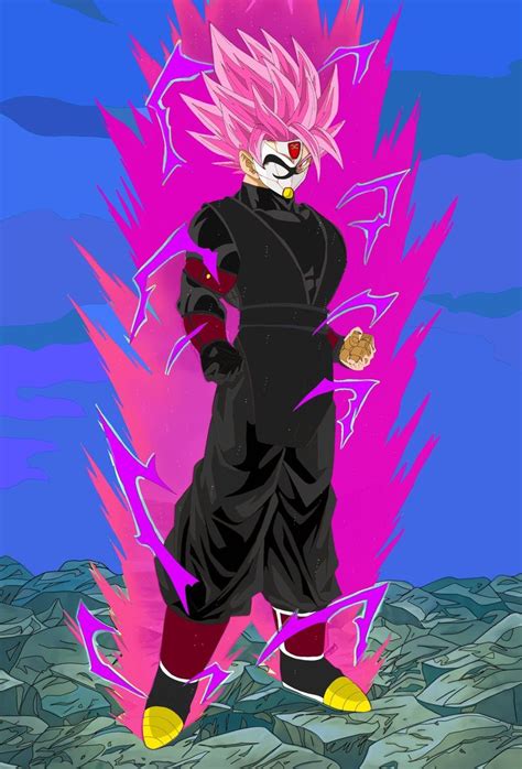 Goku Black Ssj Rose Crimson Masked Saiyan Anime Dragon Ball Super