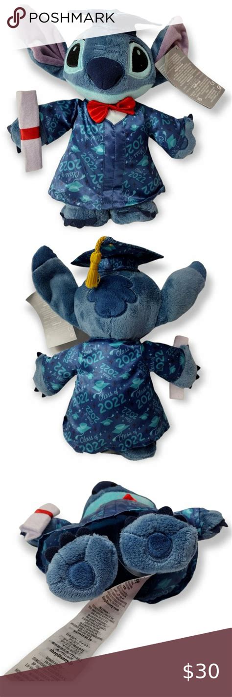 Disney Parks Lilo Stitch Class Of Stitch Graduation Plush