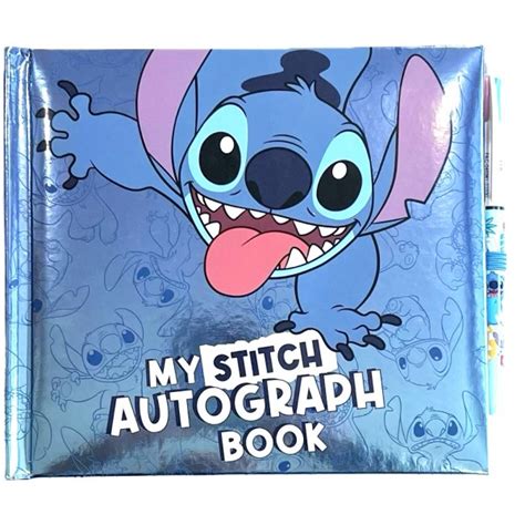 Disneyland Paris 8 Stitch Autograph Book And Multicolour Pen