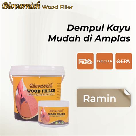 Jual Dempul Kayu Biovarnish Wood Filler Warna Ramin Gr Shopee