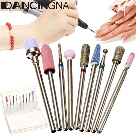 9pcs Electric Nail Drill Bits 332 Cuticle Clean Manicure Pedicure