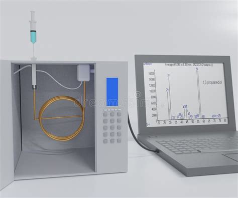 Gas Chromatography Gc Set Up Instruments Equipment For Analytical Chemistry Stock Illustration