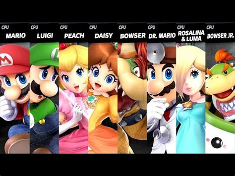 Mario VS Luigi VS Peach VS Daisy VS Bowser VS Dr Mario VS Rosalina