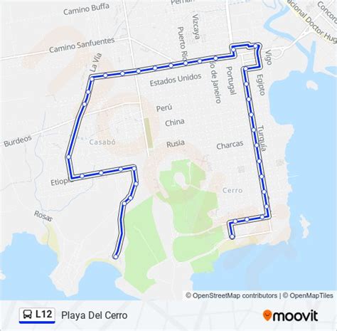 Ruta L Horarios Paradas Y Mapas Playa Del Cerro Actualizado