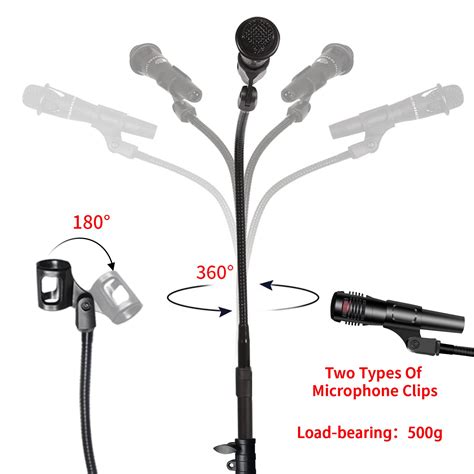 Mic Stand Boom Microphone Stands Tripod Gooseneck Mic Arm Stand Height