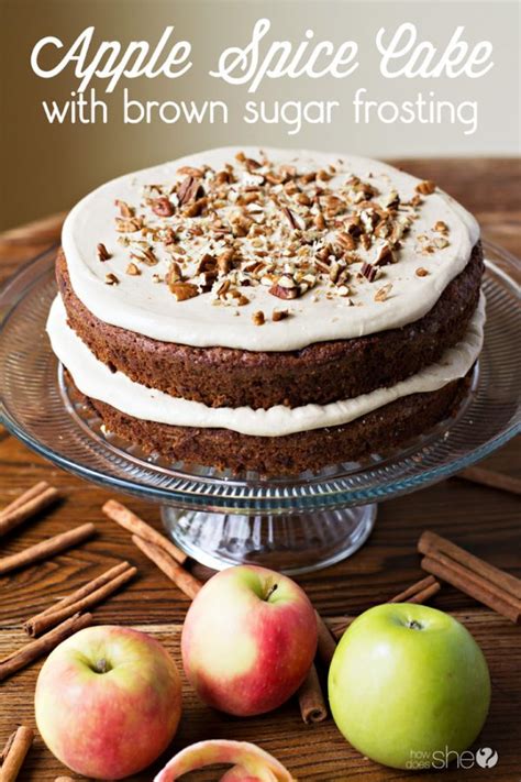 Apple Spice Cake With Brown Sugar Frosting Perfect For Fall How