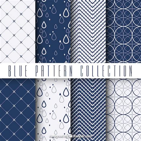 Premium Vector | Geometric blue patterns