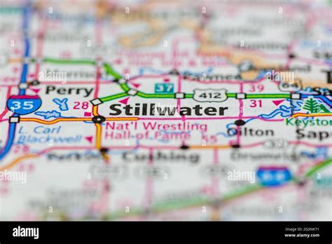 Stillwater Oklahoma Usa Shown On A Geography Map Or Road Map Stock