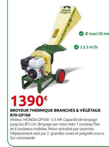 Offre Broyeur Thermique Branches V G Taux R Gp Chez Rural Master