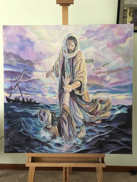 Jesus and Peter - my Christmas project | Original artists, Painting ...