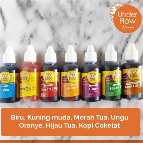 Jual Koepoe Koepoe Pewarna Makanan Kupu Hijau Tua Kopi Coklat Merah Tua