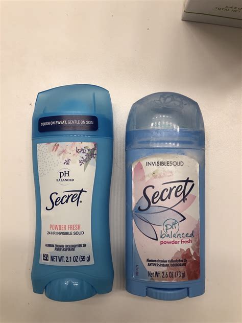 Secret Deodorant The New One Is Taller But The Weight Is Considerable