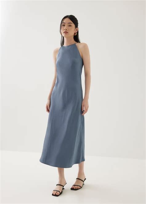 Jorelle Satin A Line Midaxi Dress Love Bonito MY