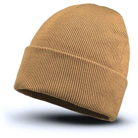 Czapka Zimowa Jasna Be Owa Camelowa Beanie Odwijana M Ska Em Men S