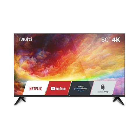 Smart Tv Multi 50 Polegadas Dled 4k 3 Hdmi 2 Usb Wi Fi 60hz Linux