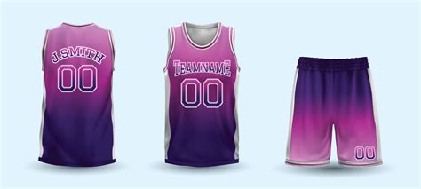 Realistic Basketball Jersey Mockup Template Set 13063790 Vector Art at ...