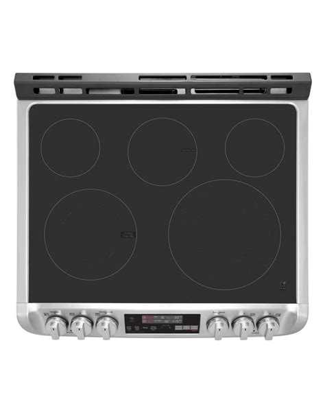 Lg Lte4815st 73 Cu Ft Smart Wi Fi Enabled Electric Double Oven Slide In Range With Probake