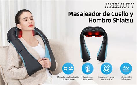 Masajeador De Cuello Shiatsu Masaje De Espalda Y Hombro Electrico D