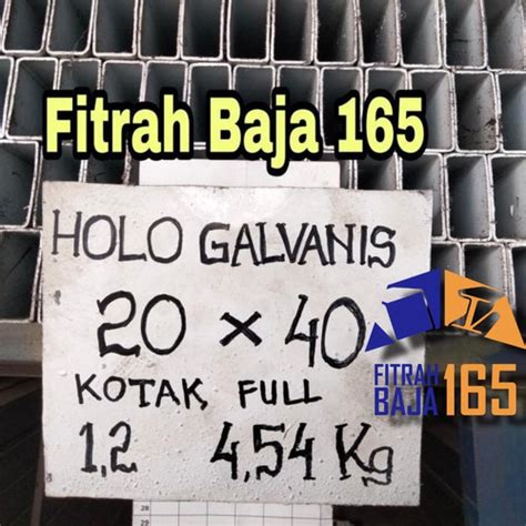 Jual BESI HOLLOW/HOLLO/HOLO GALVANIS UKURAN 20x40 TEBAL 1.2 KOTAK FULL ...