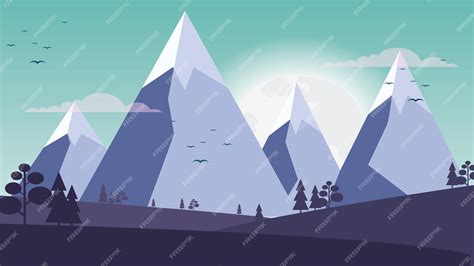 Premium Vector | Scenery wallpaper vector illustration background