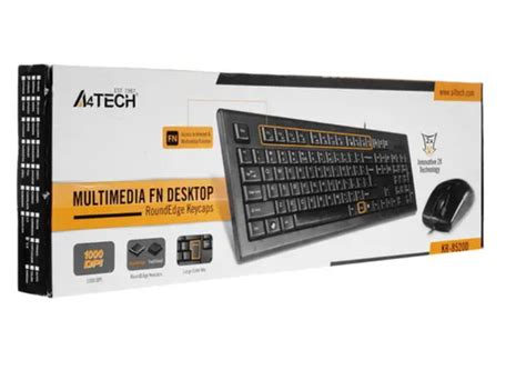 Комплект клавиатура и мышь A4TECH KR-8520D USB Black (477615) купить по ...