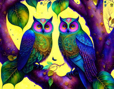 neon owls   decodesl  deviantart