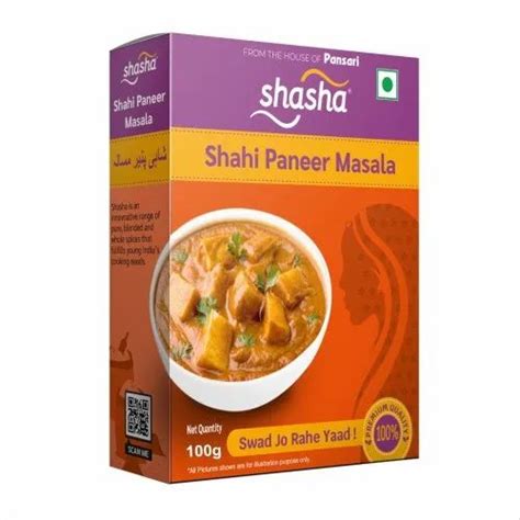 G Shasha Shahi Paneer Masala Packaging Type Box At Rs Gram In Delhi