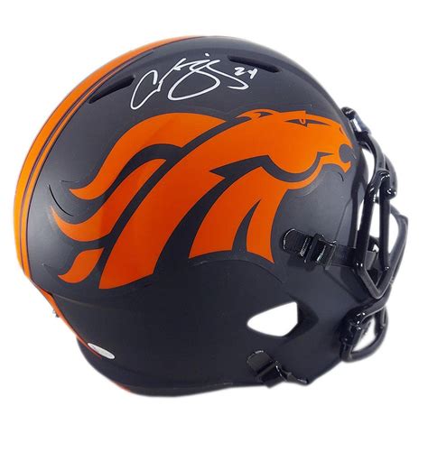 Champ Bailey Signed Denver Broncos Eclipse Speed Full-Size Football He ...