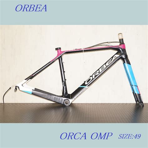 良品 オルベア ORBEA ORCA OMP 2018年モデル 49サイズ カーボン ロードバイク フレーム ブルーピンク ロードバイク