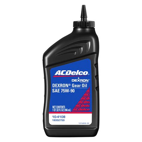 ACDelco 10 4108 GM Original Equipment SAE 75W 90 Synthetic API GL 5