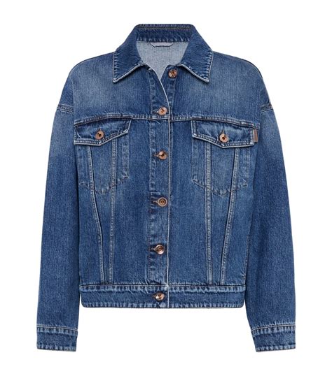 Womens Brunello Cucinelli Blue Denim Jacket Harrods Uk