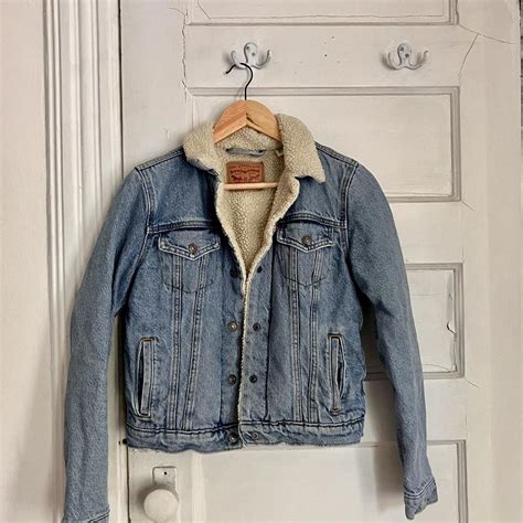 Levi Strauss Sherpa lined denim jacket - Depop