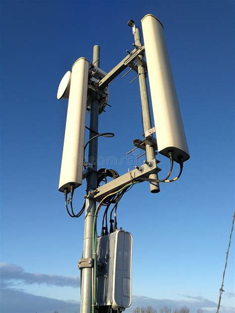 Gsm Base Station And Repeater Tower Stock Photo Image Of Clouds Mast