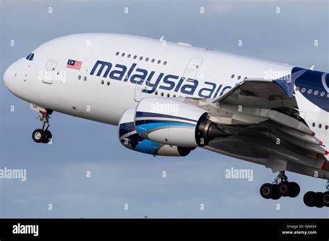 Malaysian Airlines Airbus A380 Aircraft Stock Photo Alamy