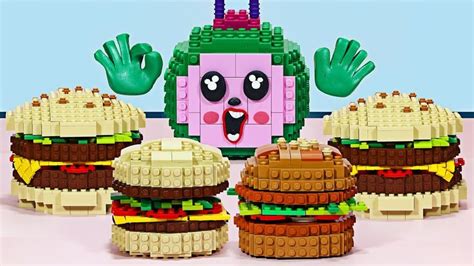 Extreme Lego Burger Challenge Mukbang Animation Stop Motion Asmr