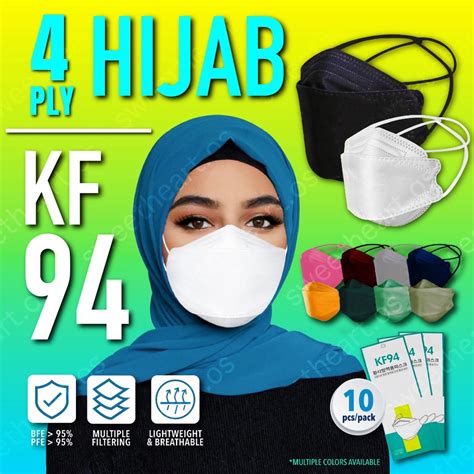 Headloop Mask Kf Mask Head Loop Ply Non Medical Mask Hijab Mask