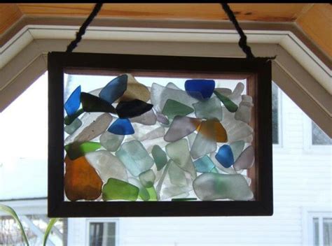 Sea Glass Shadow Box Sea Glass Crafts Beach Glass Crafts Beach Glass Art