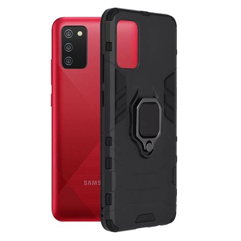 Aziao Armor Ring Case за Samsung Galaxy A02s армейски щит хибридна