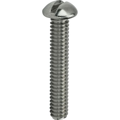 14 20 Round Head Machine Screws Slotted Drive Stainless Steel All Lengths Ebay