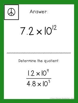 Scientific Notation Operations Activity Scavenger Hunt By Free To