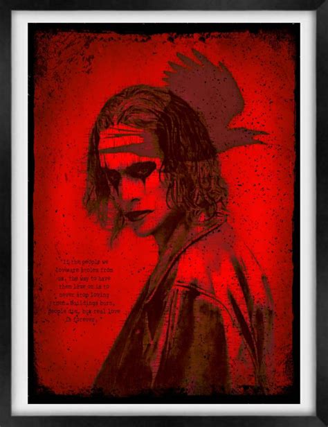 Beautiful The Crow Brandon Lee Movie Print Etsy