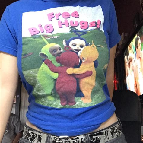 Big Free Hugs Vintage Teletubbies T Shirt Shipping Depop