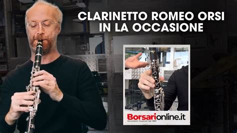 Clarinetto Romeo Orsi In La Ottima Occasione In Prova Con Il