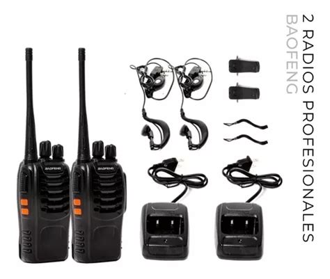 2 Radios Baofeng Bf 888s Uhf Con Manos Libres Profesional Envío gratis