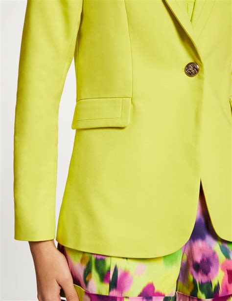 Waisted Jacket With Notched Lapel Collar Aniseed Ladies Morgan